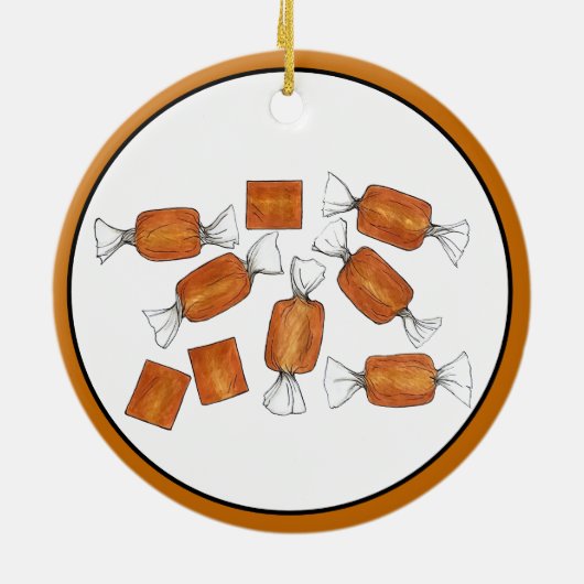 自家製キャラメルスイーツキャンディー セラミックオーナメント (裏面)