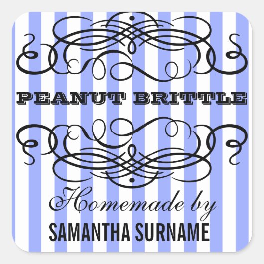 自家製キャンディジャー スクエアシール (正面)