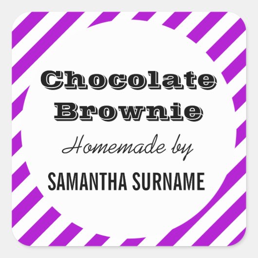 自家製キャンディジャー スクエアシール (正面)