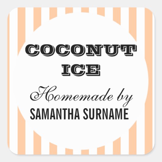 自家製キャンディジャー スクエアシール (正面)