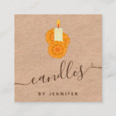 自家製キャンドルクラフトスタイル紙&ソーシャルメディア スクエア名刺 (正面)