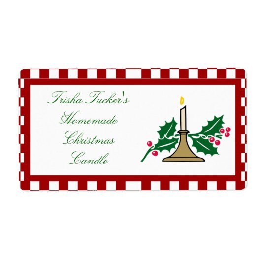 自家製キャンドルラベル ラベル (正面)