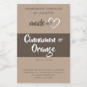 自家製キャンドル製品パッケージ天然茶 フードラベル (シングルラベル)