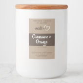 自家製キャンドル製品パッケージ天然茶 フードラベル (正面)