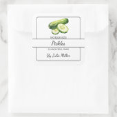 自家製キュウリ漬けスクエアラベル スクエアシール (バッグ)