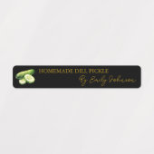 自家製キュウリ漬け漬物薄いラベル ラベル (デザイン1)
