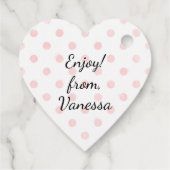 自家製ギフトのための甘いフローラハートラベル フェイバータグ (裏面)