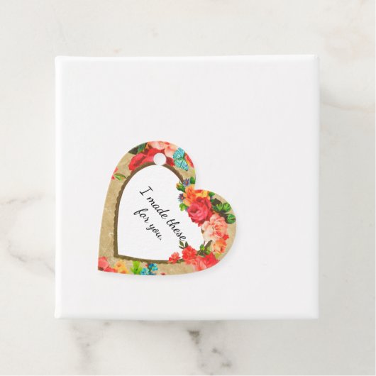 自家製ギフトのための甘いフローラハートラベル フェイバータグ (インサイチュ)