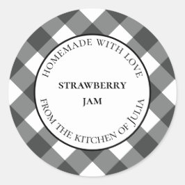 自家製ギフト用の赤いバッファローのプレイドラベル ラウンドシール