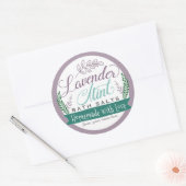 自家製ギフト用ラベンダーミントバス塩ラベル ラウンドシール (封筒)