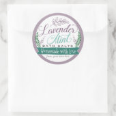 自家製ギフト用ラベンダーミントバス塩ラベル ラウンドシール (バッグ)