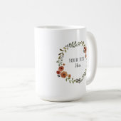 自家製クッキーケーキヴィンテージクラフトフローラリース コーヒーマグカップ (正面右)