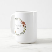 自家製クッキーケーキヴィンテージクラフトフローラリース コーヒーマグカップ (正面左)