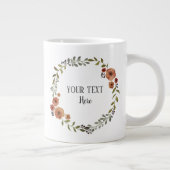 自家製クッキーケーキヴィンテージクラフトフローラリース ジャンボコーヒーマグカップ (右)