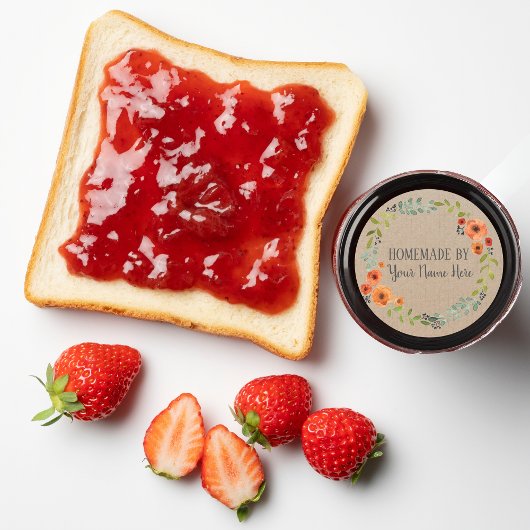 自家製クッキーケーキヴィンテージクラフトフローラリース ラウンドシール