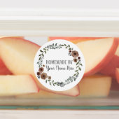 自家製クッキーケーキヴィンテージクラフトフローラリース ラベル (貼付)