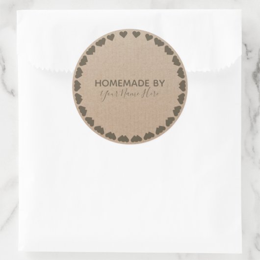 自家製クッキーケーキヴィンテージクラフトフローラリースC ラウンドシール (バッグ)