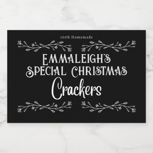 自家製クラッカーズエステティックブラック フードラベル (シングルラベル)