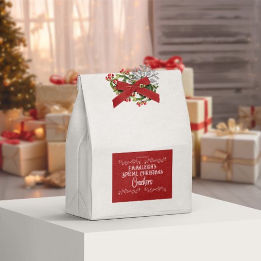 自家製クラッカー審美的レッド フードラベル