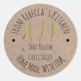自家製クラフト紙 |タイイエローチリソース ラウンドシール