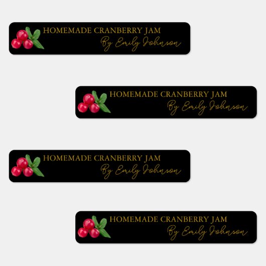 自家製クランベリージャム薄シールラベル ラベル (グループ)
