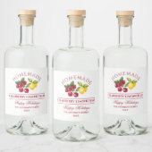 自家製クランベリーリモンチェロホリデイ リキュールボトルラベル (ボトル)