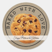 自家製クリスマスクッキークラフト焼いたと愛 ラウンドシール (正面)