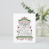 自家製クリスマスジンジャーブレッドのクッキーのキッチンポス ポストカード (スタンド正面)