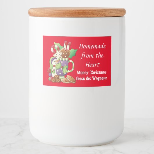 自家製クリスマススイーツ雪だるまフードラベル フードラベル (正面)