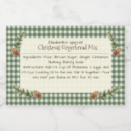 自家製クリスマスベーキングミックスジンガムパインコーン フードラベル