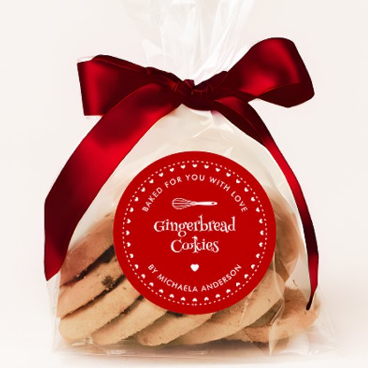 自家製クリスマスホリデー焼いたギフトと愛 ラウンドシール