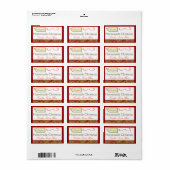 自家製クリスマスレシピラベル ラベル (フルシート)