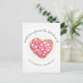 自家製グッズのドーナツと振りかけるモノグラム ポストカード (スタンド正面)