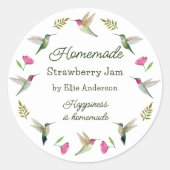 自家製グッズ用ハミングバード製品シール ラウンドシール (正面)