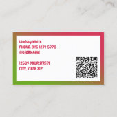 自家製ケーキカスタムQR 名刺 (裏面)