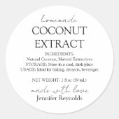 自家製ココナッツエキスボトル手順 ラウンドシール (正面)