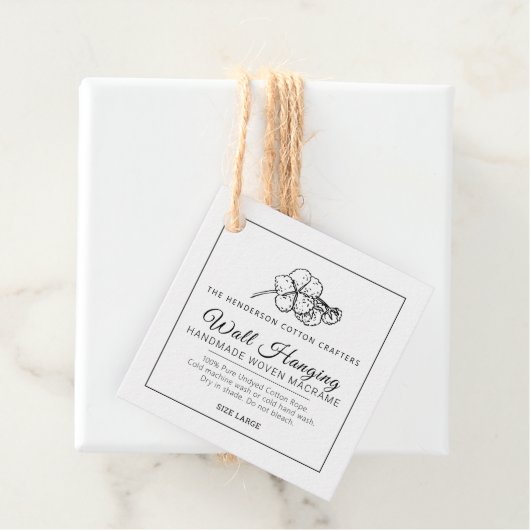 自家製コットンマクラメぶら下がったウォールのラベル フェイバータグ (インサイチュ)