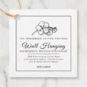 自家製コットンマクラメぶら下がったウォールのラベル フェイバータグ