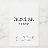 自家製コーヒーシロップのラベル ワインラベル (シングルラベル)