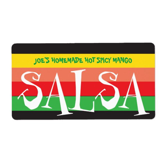 自家製サルサカラフル ラベル (正面)