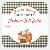 自家製サルサ野菜スクエアステッカー スクエアシール (正面)