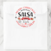 自家製サルサ メリークリスマス ネームジャー蓋 スクエアシール (バッグ)