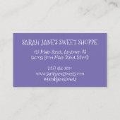 自家製サルタータータータッフィージキャンディボードウォークスイーツ 名刺 (裏面)