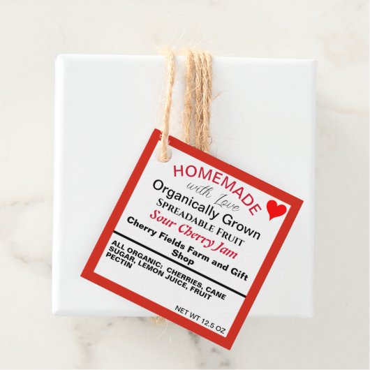 自家製サワーさくらんぼジャムQRコード フェイバータグ (インサイチュ)