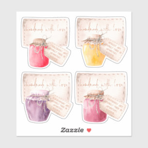 自家製ジャムの4つのラベルセット シール