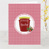 自家製ジャムジンガ赤と白ム編集可能 カード (黄色い花)