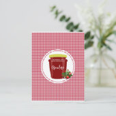 自家製ジャムジンガ赤と白ム編集可能 ポストカード (スタンド正面)