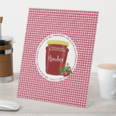 自家製ジャムジンガ赤と白ム編集可能 台座サイン (インサイチュ)