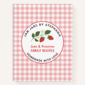 自家製ジャムズシェフズレッドプレイドレシピ ノートブック (正面)