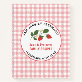 自家製ジャムズシェフズレッドプレイドレシピ ノートブック